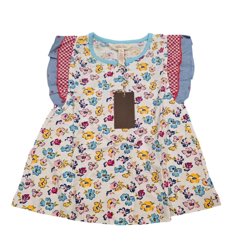 NEW NWT Girl's Matilda Jane Enchanted Garden Carlie Multi-Print Top | Size 4